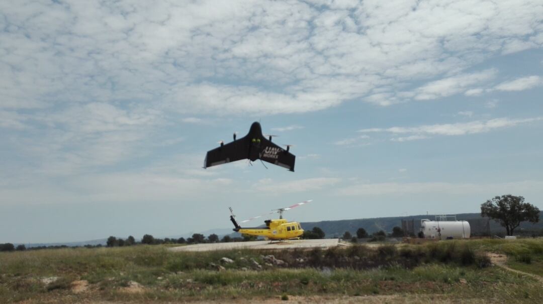 Prototipo de la aeronave ETHON para trabajos de perimetración y control en la extinción de incendios forestales