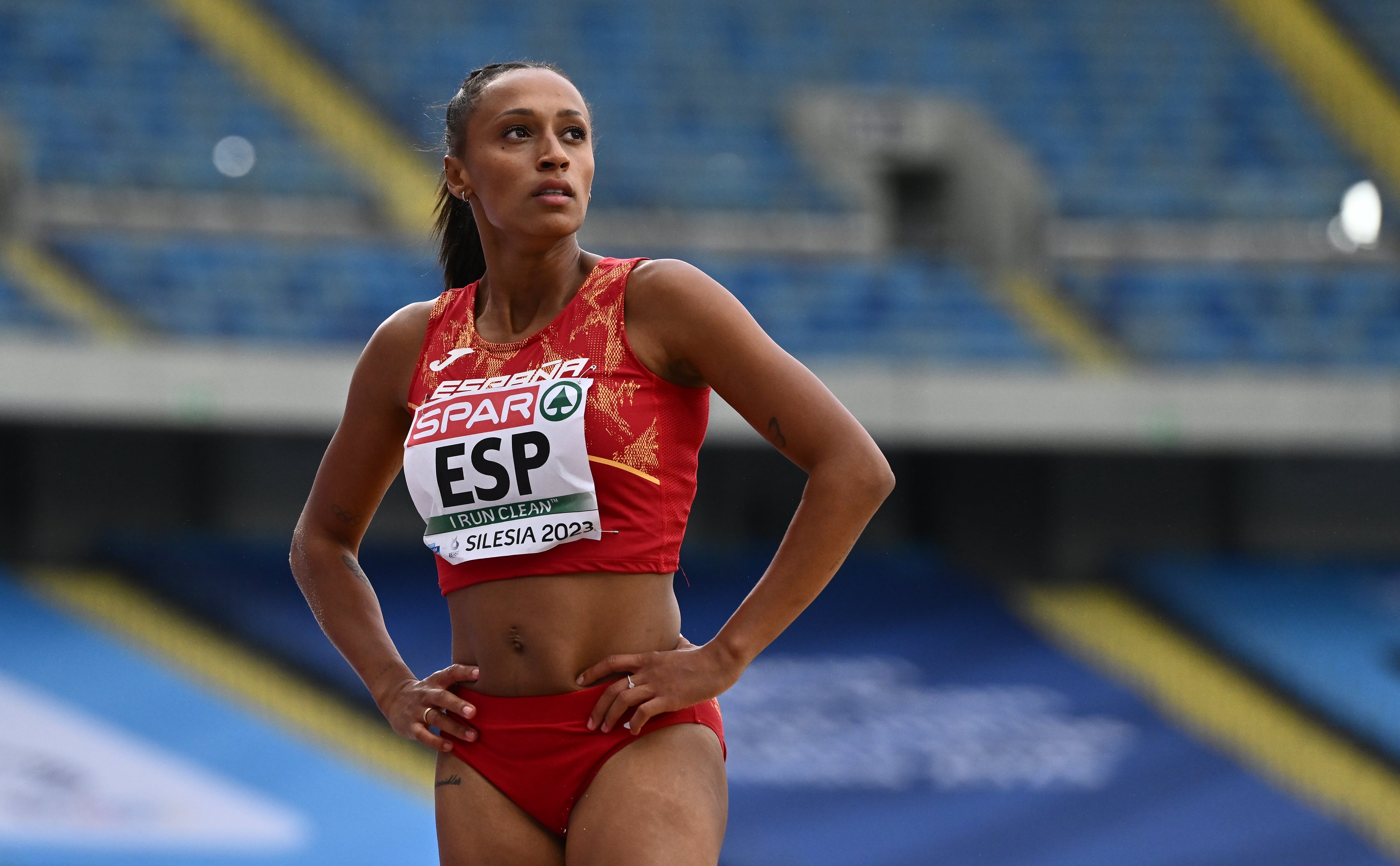 Ana Peleteiro, en su vuelta a competición tras ser madre. (Photo by Sebastian Frej/MB Media/Getty Images)