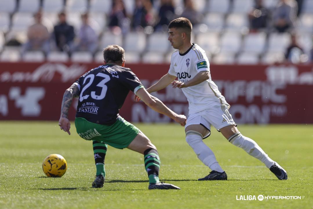 Partido disputado este domingo entre Albacete y Racing de Santander