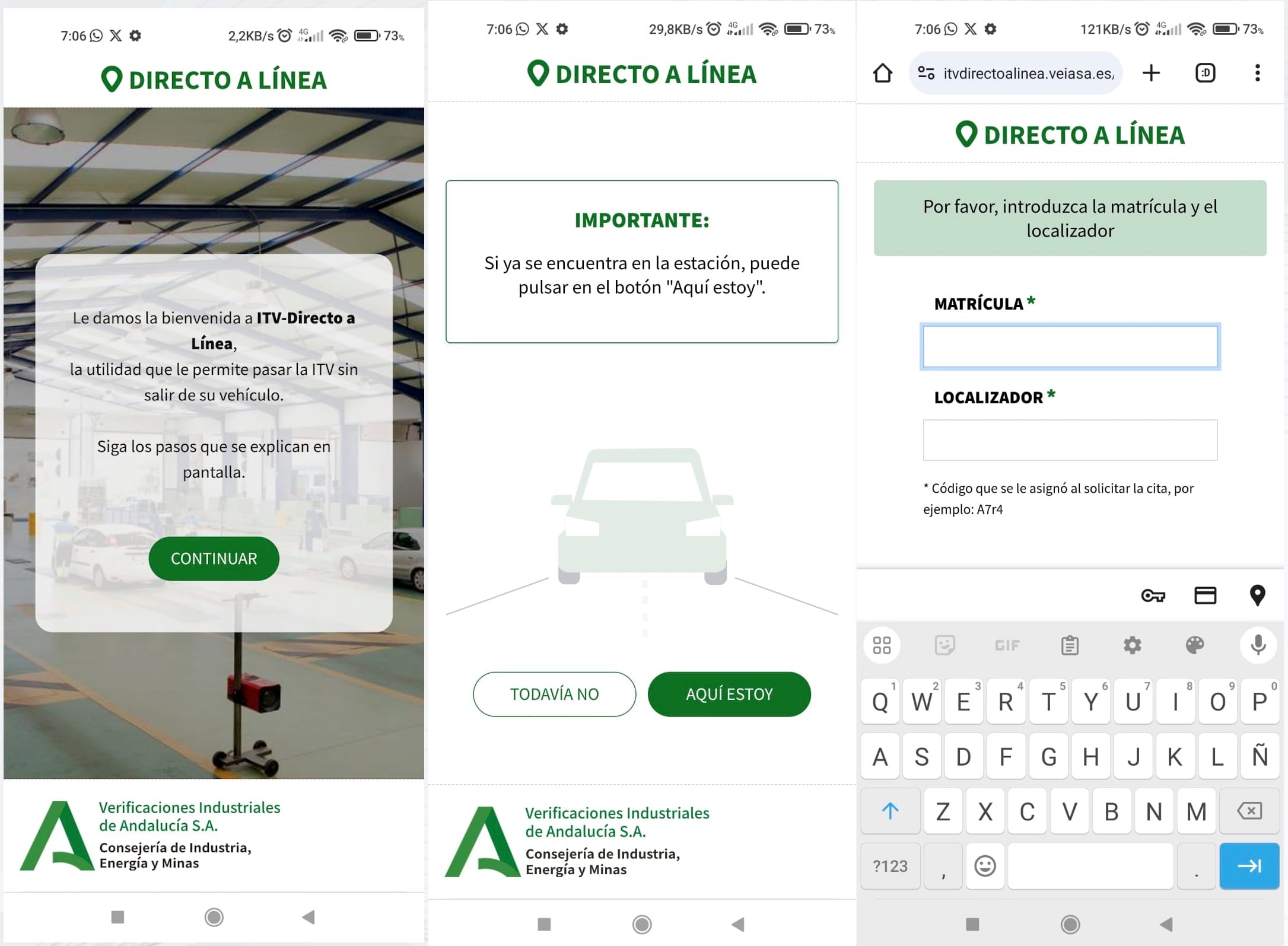 Directo a línea, la nueva aplicación web de Veiasa en Andalucía