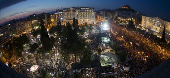 FOTOGALERÍA | Manifestación a favor del &#039;no&#039; en la plaza Syntagma.