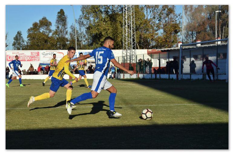 Biri durante un partido con el Xerez DFC esta temporada