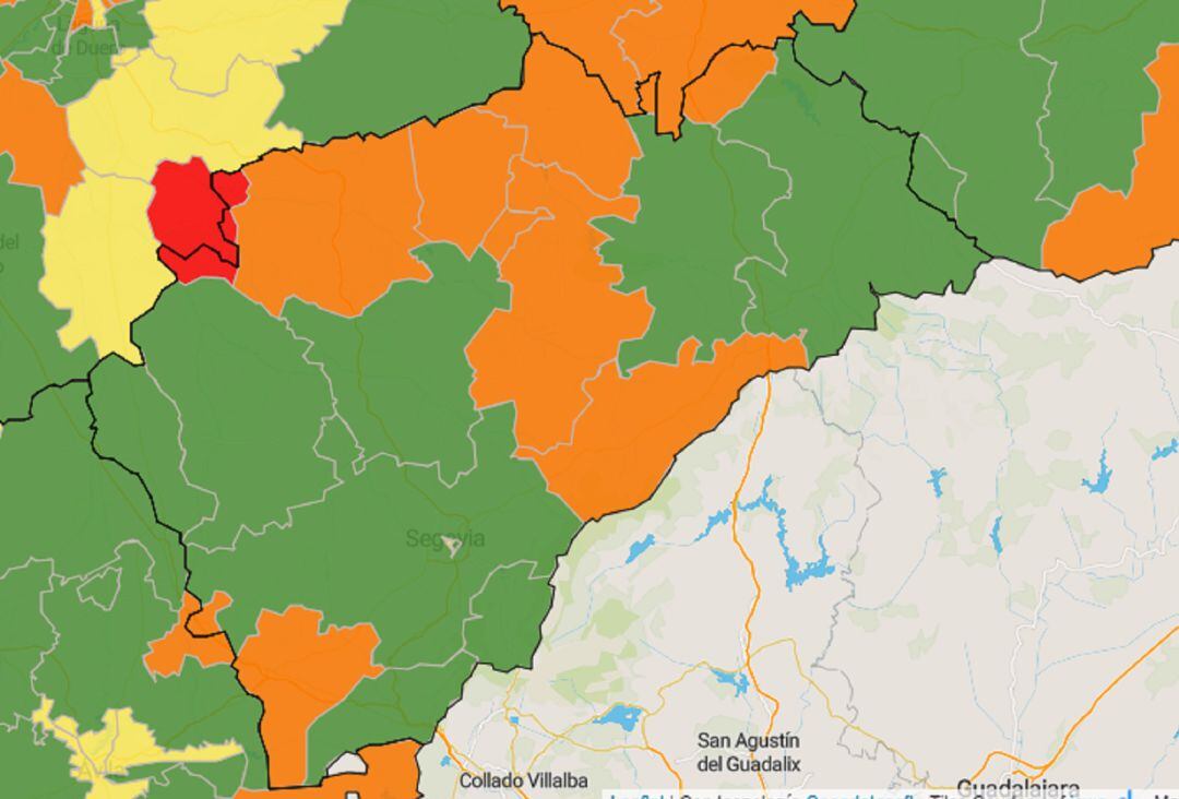 Situación de las Zonas Básicas de Salud de Segovia