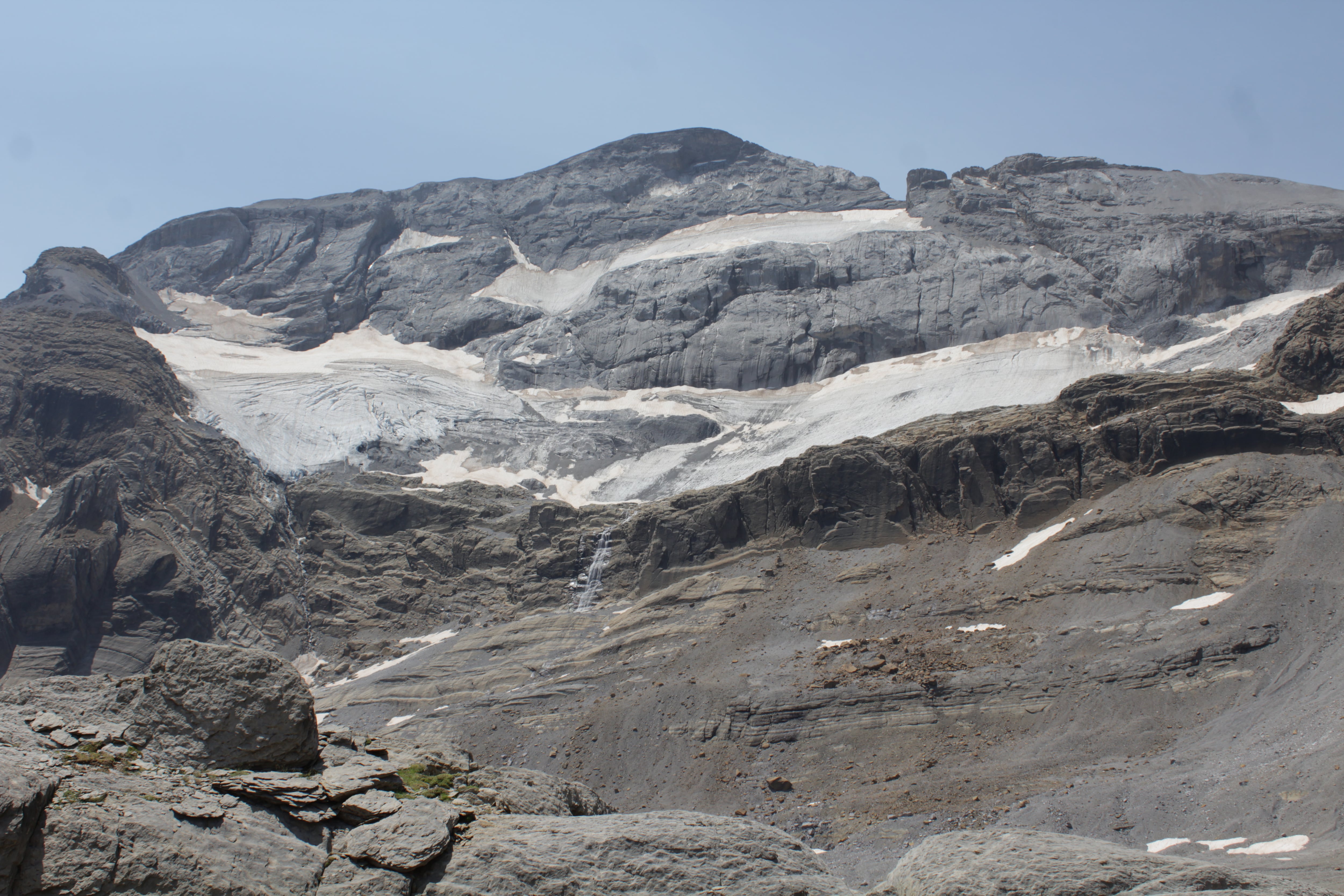 Vistas del glaciar de Monte Perdido desde el Balcón de Pineta