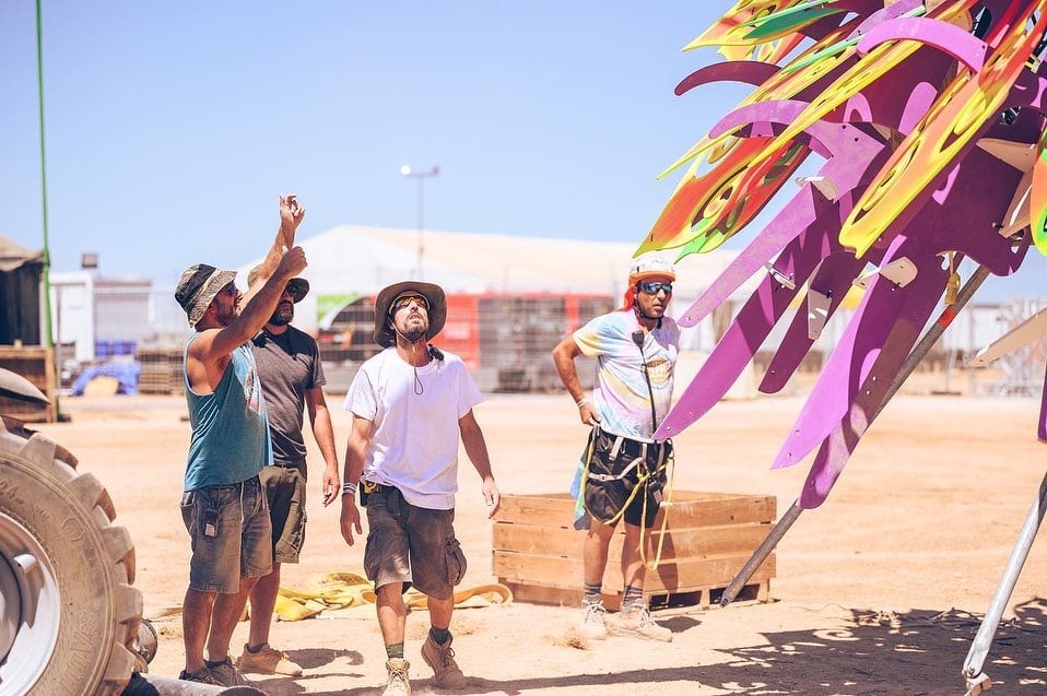 Montaje del Monegros Desert Festival