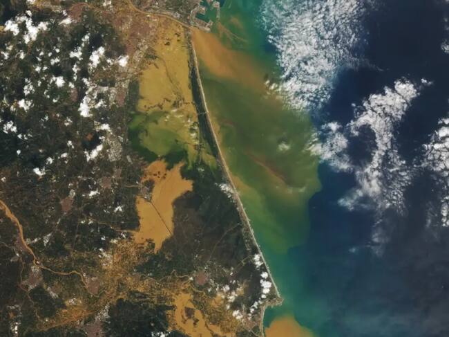 Imagen satelital de la DANA