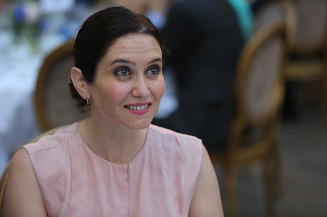 La presidenta de la Comunidad de Madrid, Isabel Díaz-Ayuso, durante el Premio Cubi 2020 hace unos días.