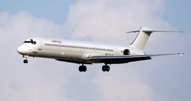 El avión desaparecido es un McDonnell Douglas 83 (MD83)