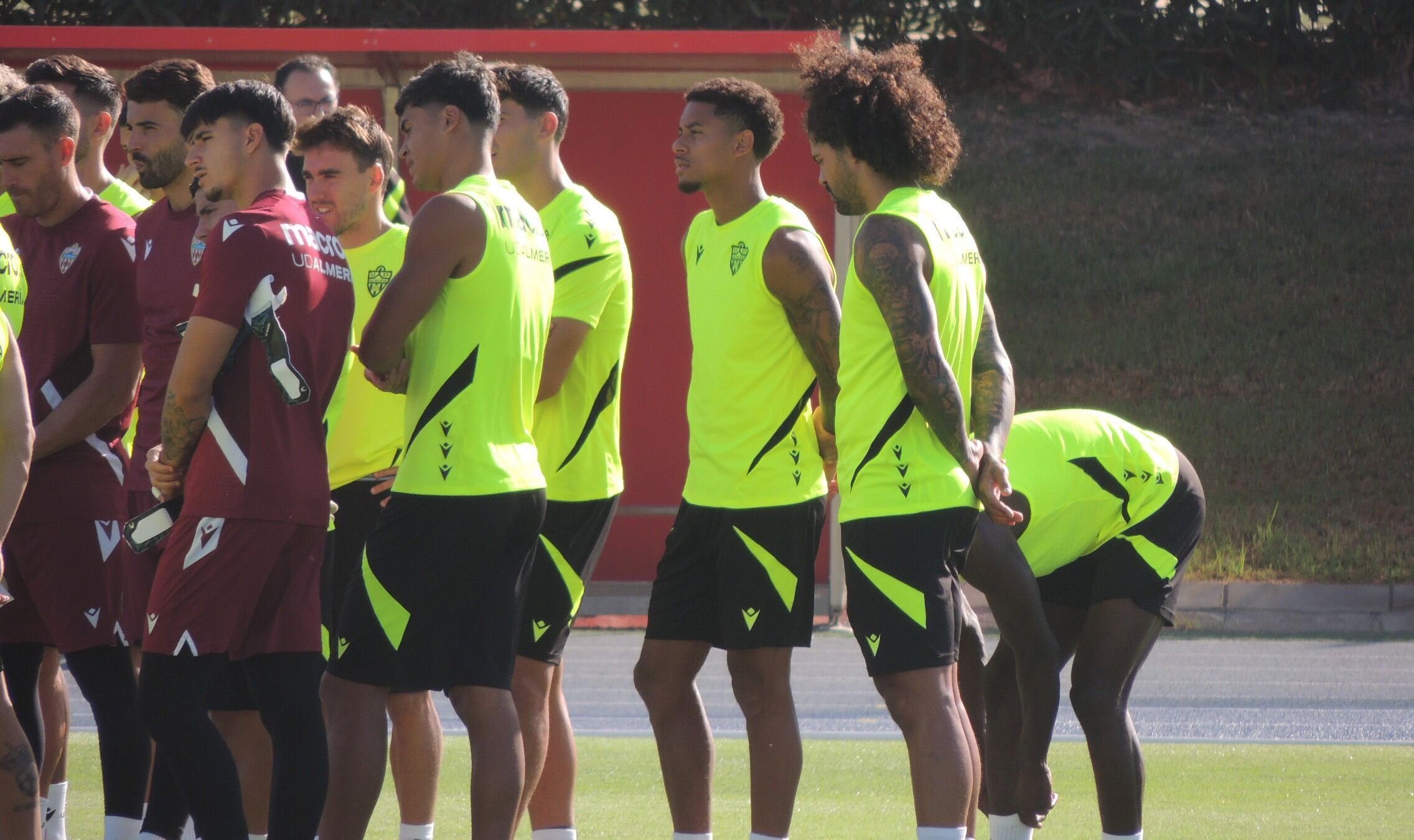 Aridane, este martes en el campo Anexo del Estadio de los Juegos Mediterráneos.