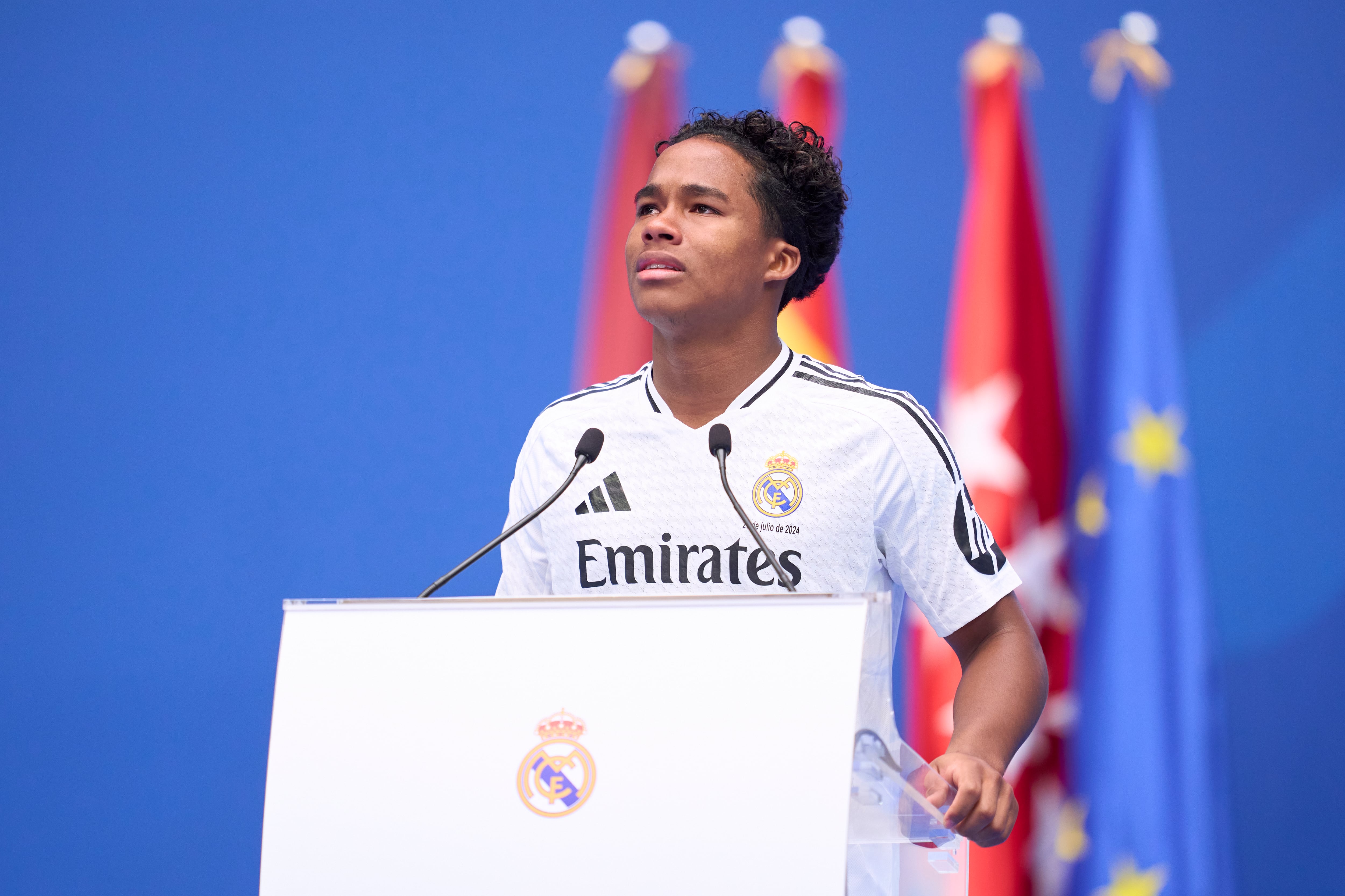 Endrick, en su presentación como nuevo jugador del Real Madrid