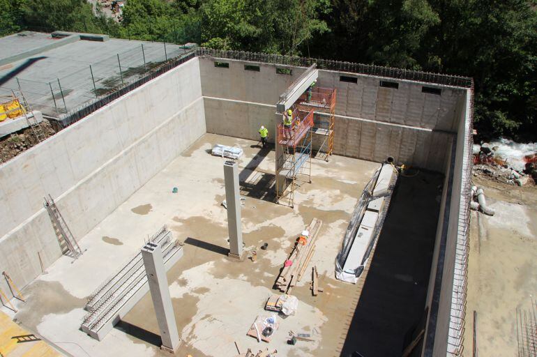 Construcció del nou dipòsit d'aigua de CAPESA a Escaldes