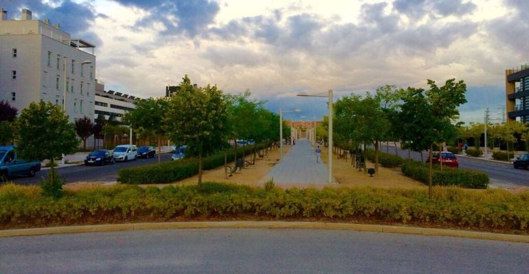 Una de las avenidas principales del barrio de Tempranales en San Sebastián de los Reyes