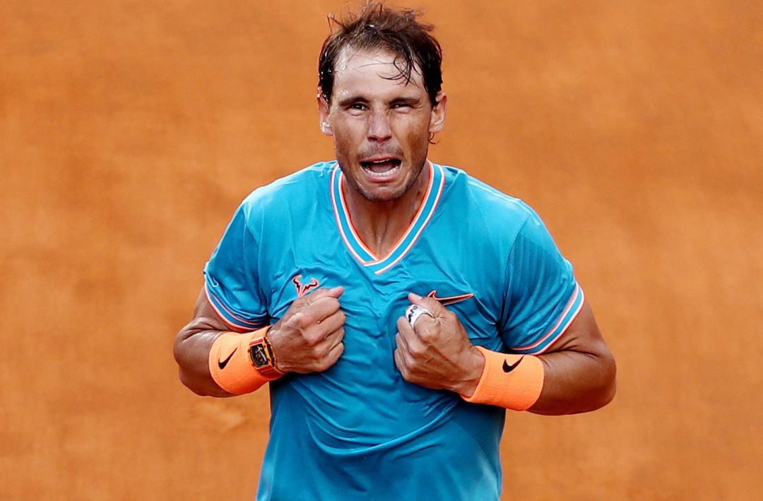 Rafa Nadal celebra su victoria en la última edición del Masters 1000 de Roma.