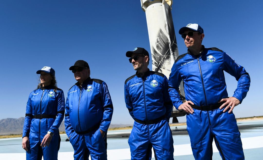 Los tripulantes de la misión de &#039;Blue Origin&#039;.