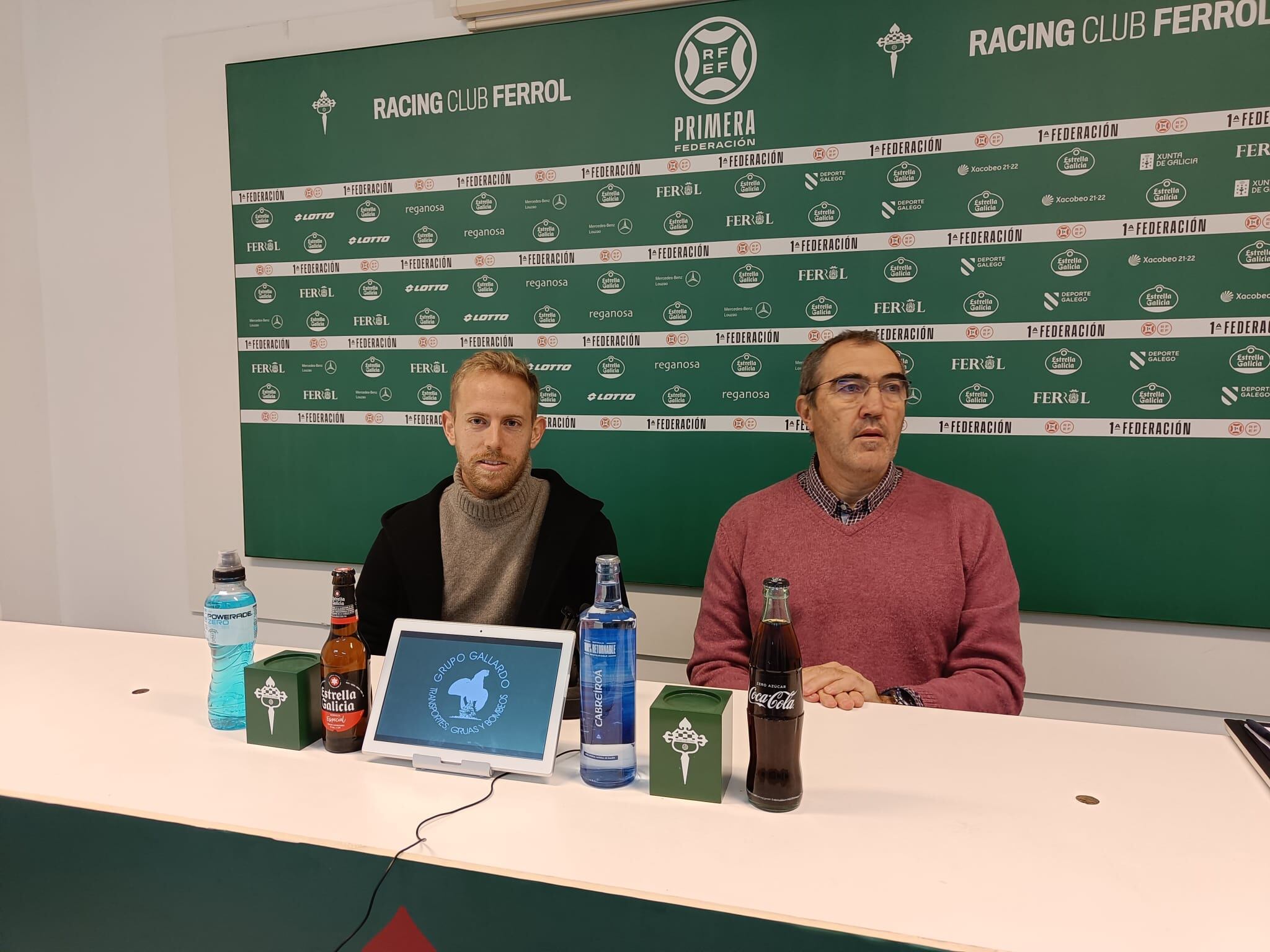 Dani Nieto y Carlos Mouriz han comparecido este miércoles en el estadio de A Malata (foto: Cadena SER)