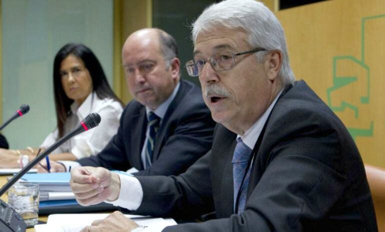 El presidente del TVCP durante su comparecencia en el Parlamento vasco