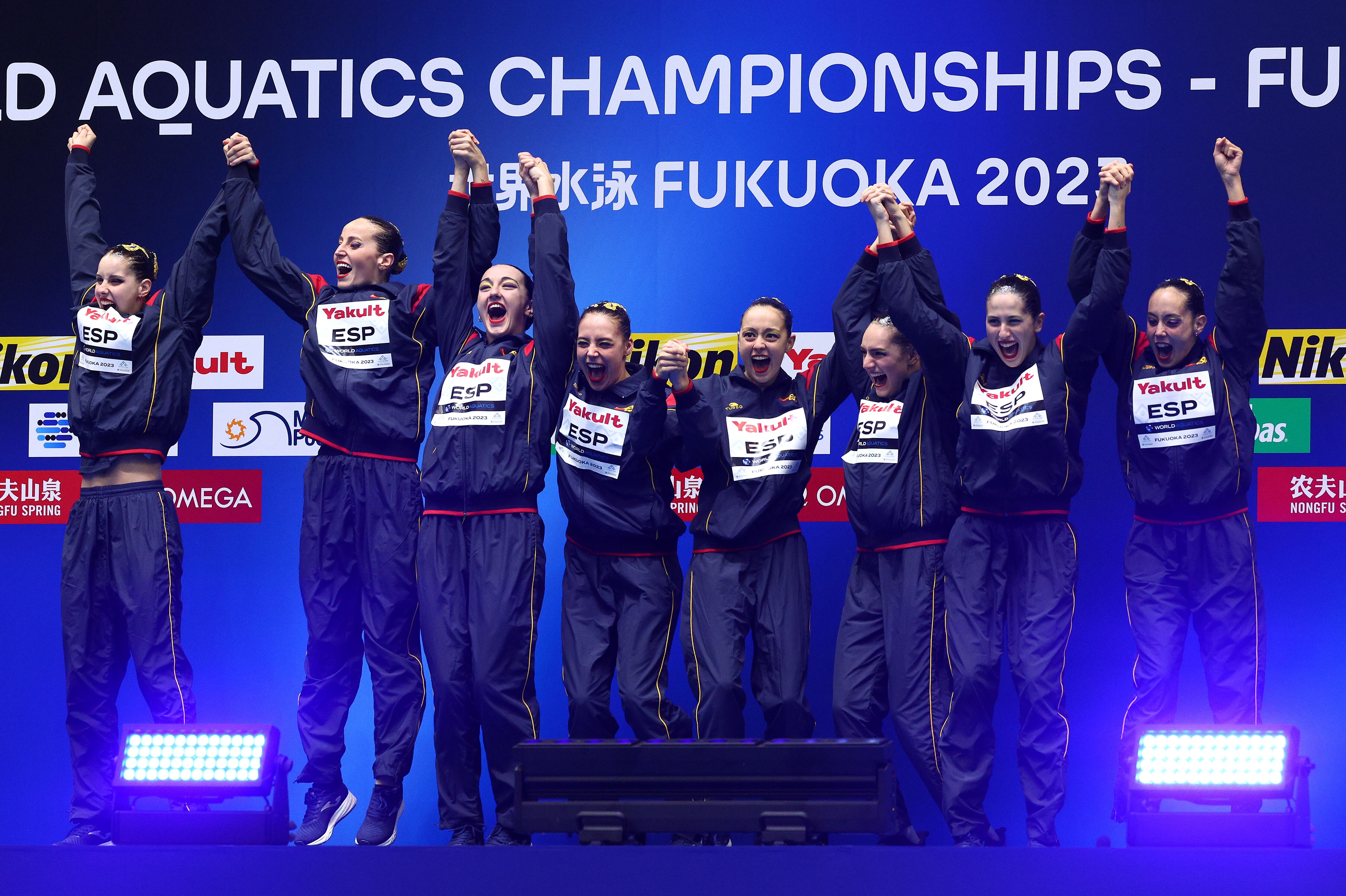 España toca el cielo con un oro en la prueba reina: el equipo técnico . (Clive Rose/Getty Images)