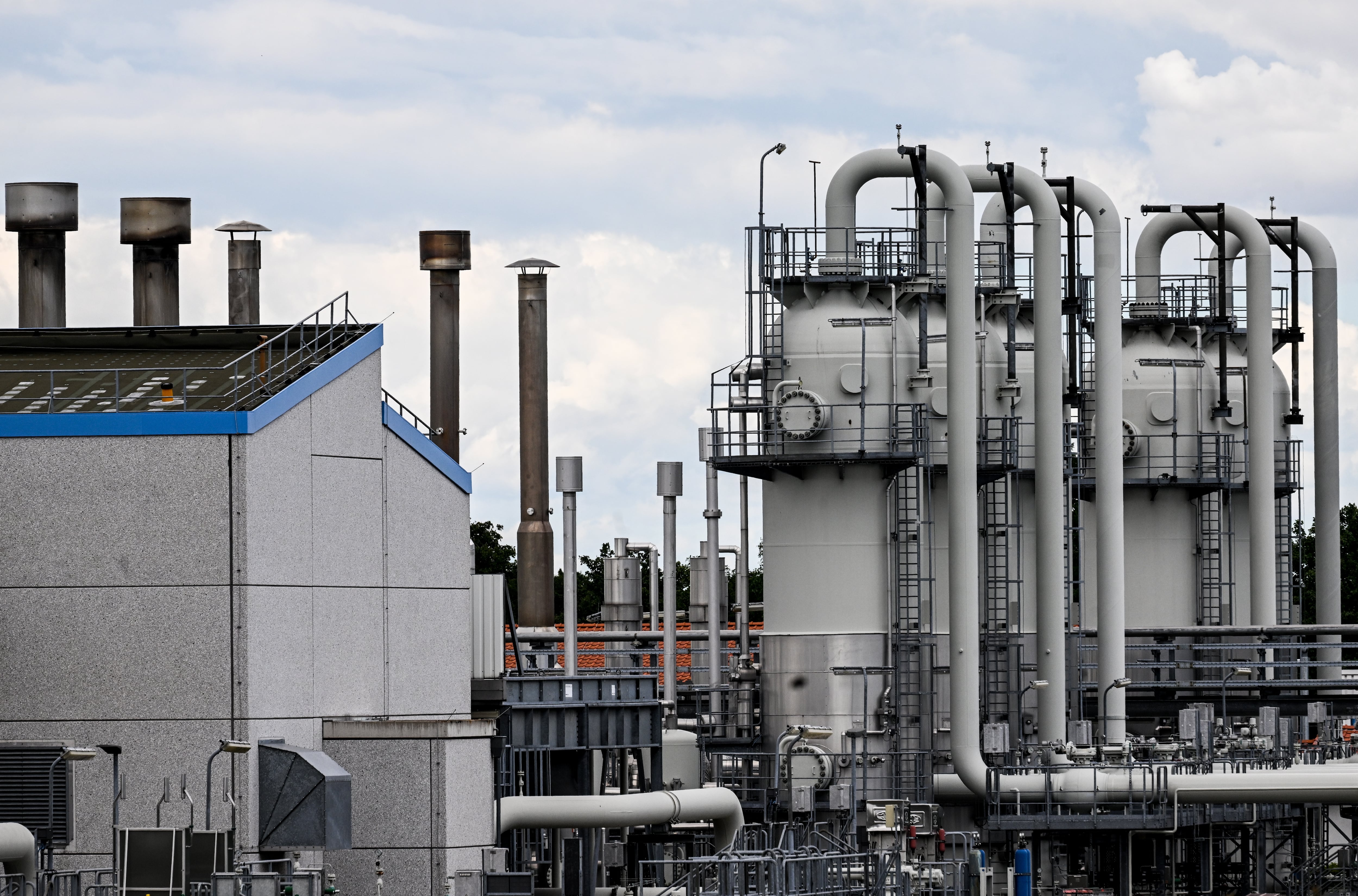 Estación de gas en Mallnow, Alemania, cercana a la frontera polaca