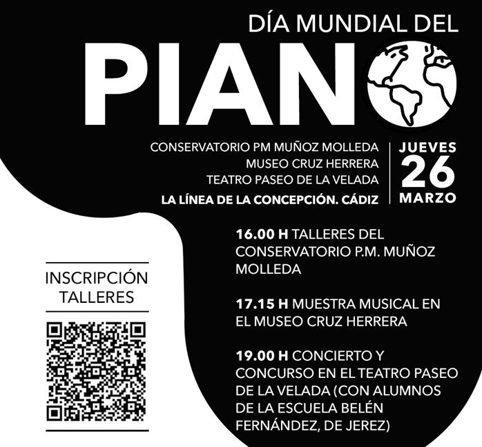 Cartel del Día Mundial del Piano