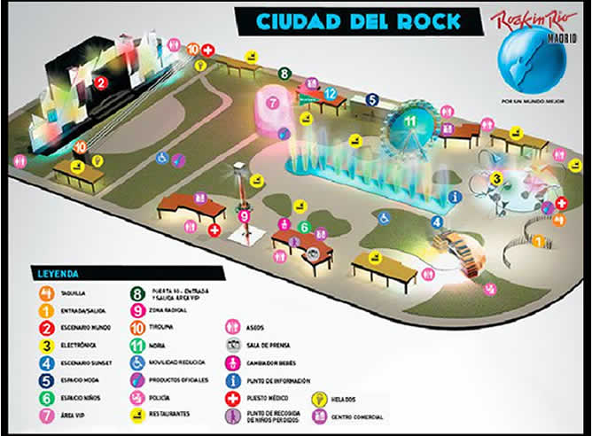 Plano del recinto de Rock in Rio