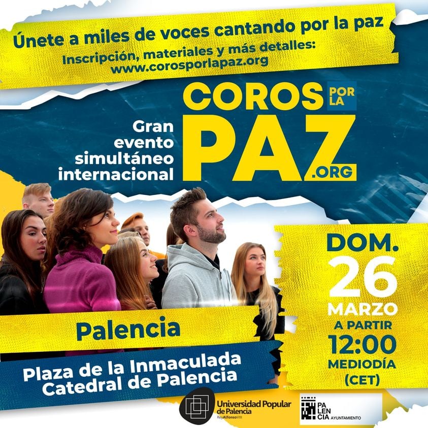 Palencia acoge el evento &quot;Coros por la Paz&quot; para visibilizar la guerra de Ucrania