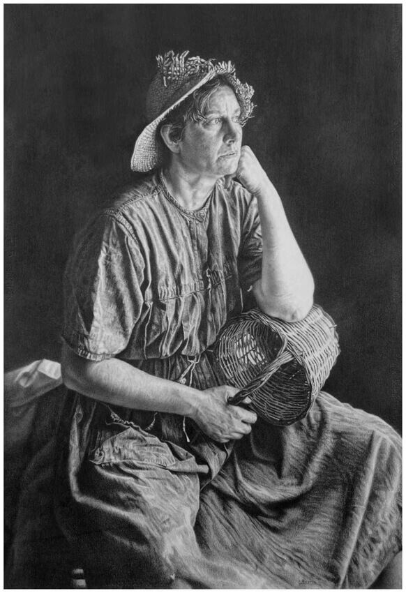 Dama pobreza, de Isabel Guerra, forma parte de la colección del Museo de Dibujo Julio Gavín-Castillo de Larrés