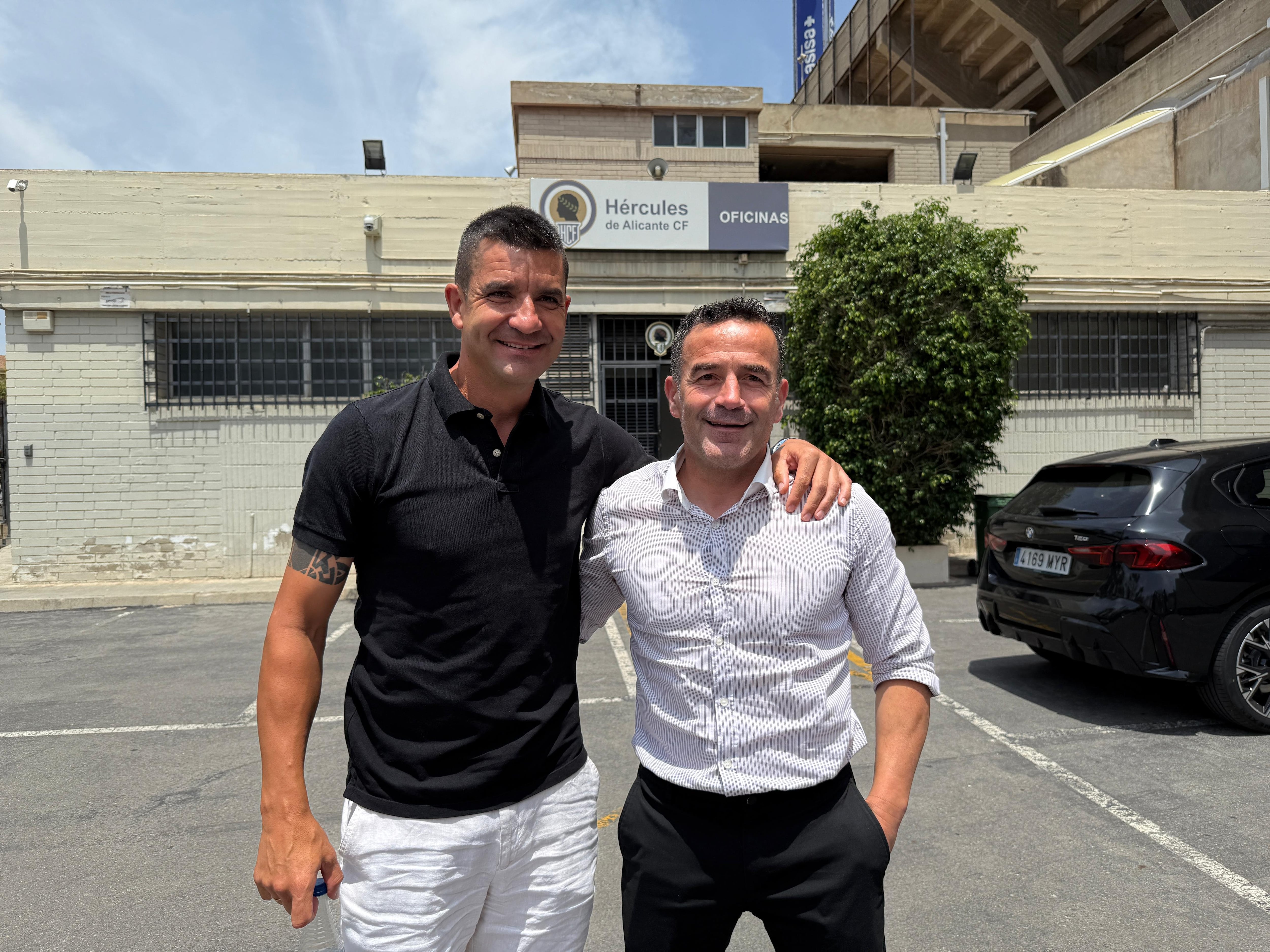 Rubén Torrecilla y Paco Peña, entrenador y director deportivo del Hércules