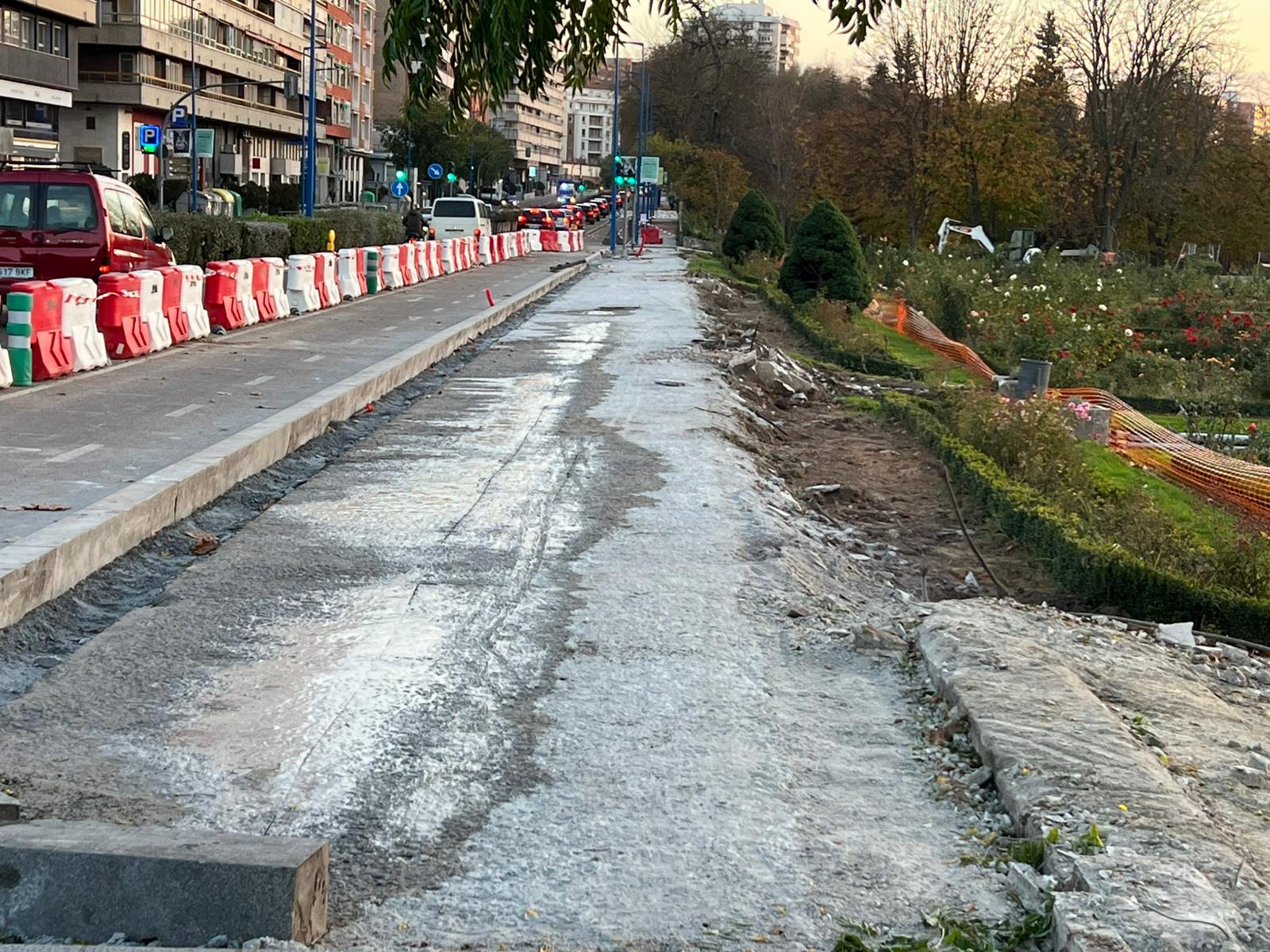 Obras del carril bici de Moreras