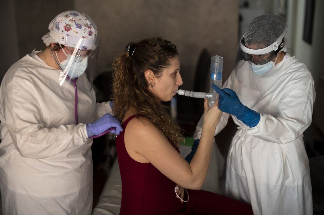 Pruebas respiratorias en un centro hospitalario