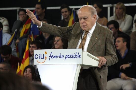 Jordi Pujol al miting de CiU de Granollers