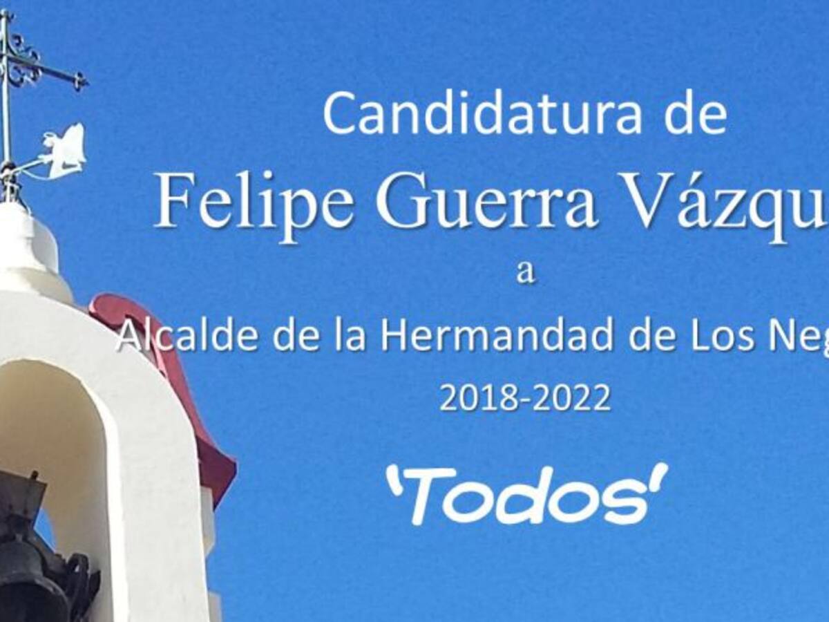 Felipe Guerra opta a la reelección como alcalde de Los Negritos