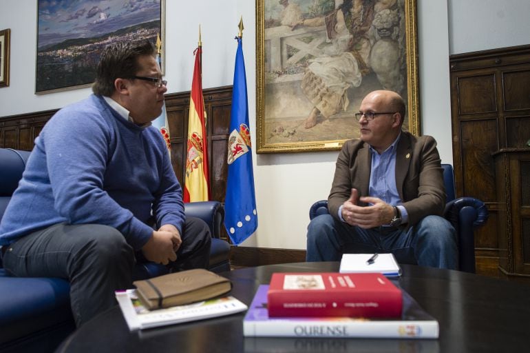 El presidente de la Diputación, Jose Manuel Baltar, con el presidente del comité organizador, Miguel García