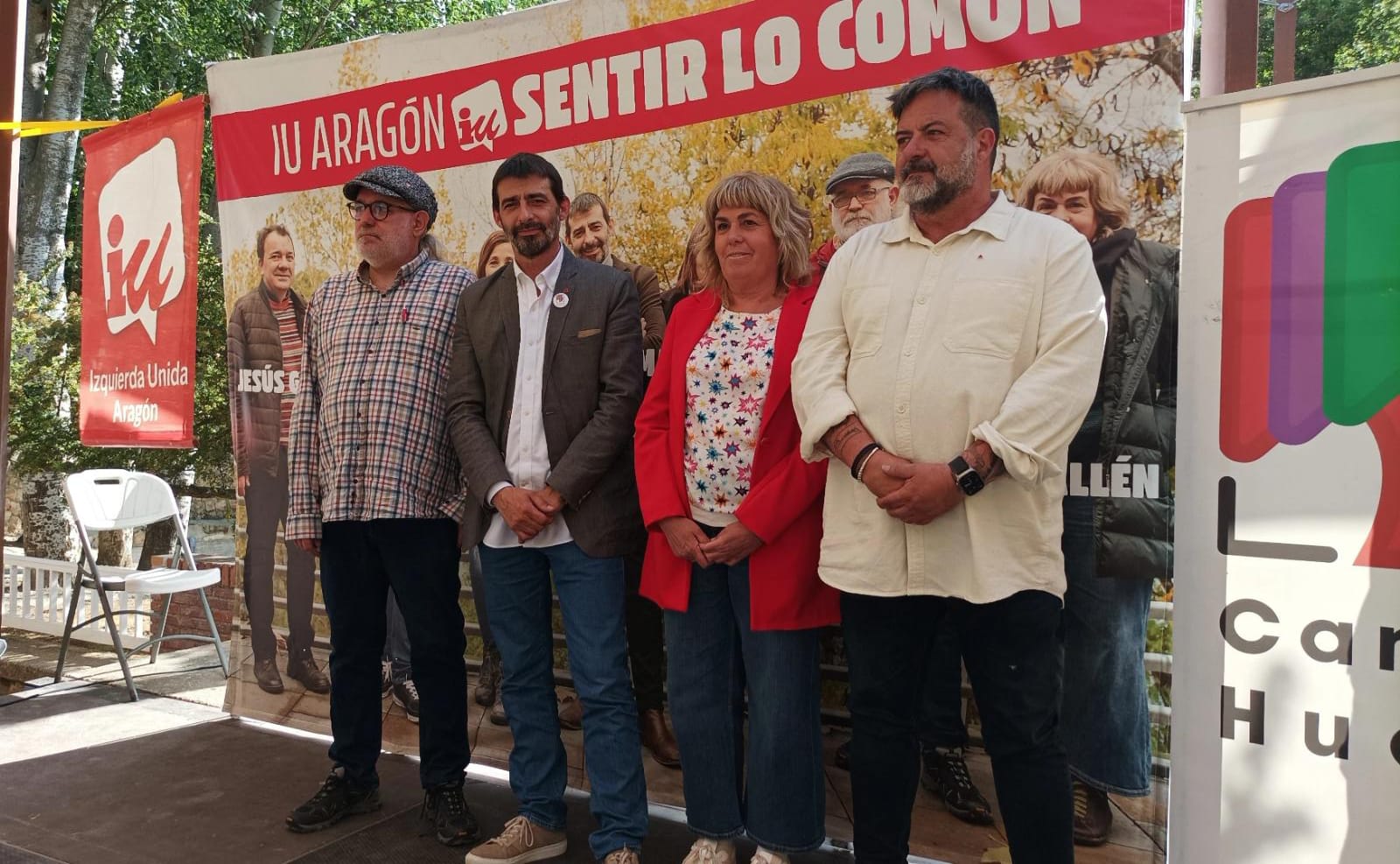 Acto central de IU en el Alto Aragón.