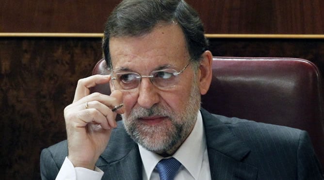 Rajoy, en una de la sesiones en el Congreso