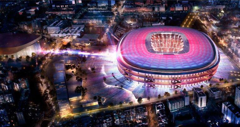 Vista Nocturna Nuevo Camp Nou