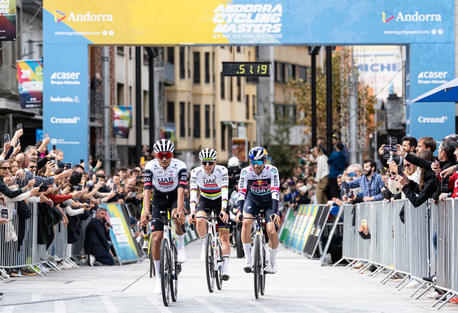 Els quatre ciclistes que van participar a l'Andorra Cycling Master