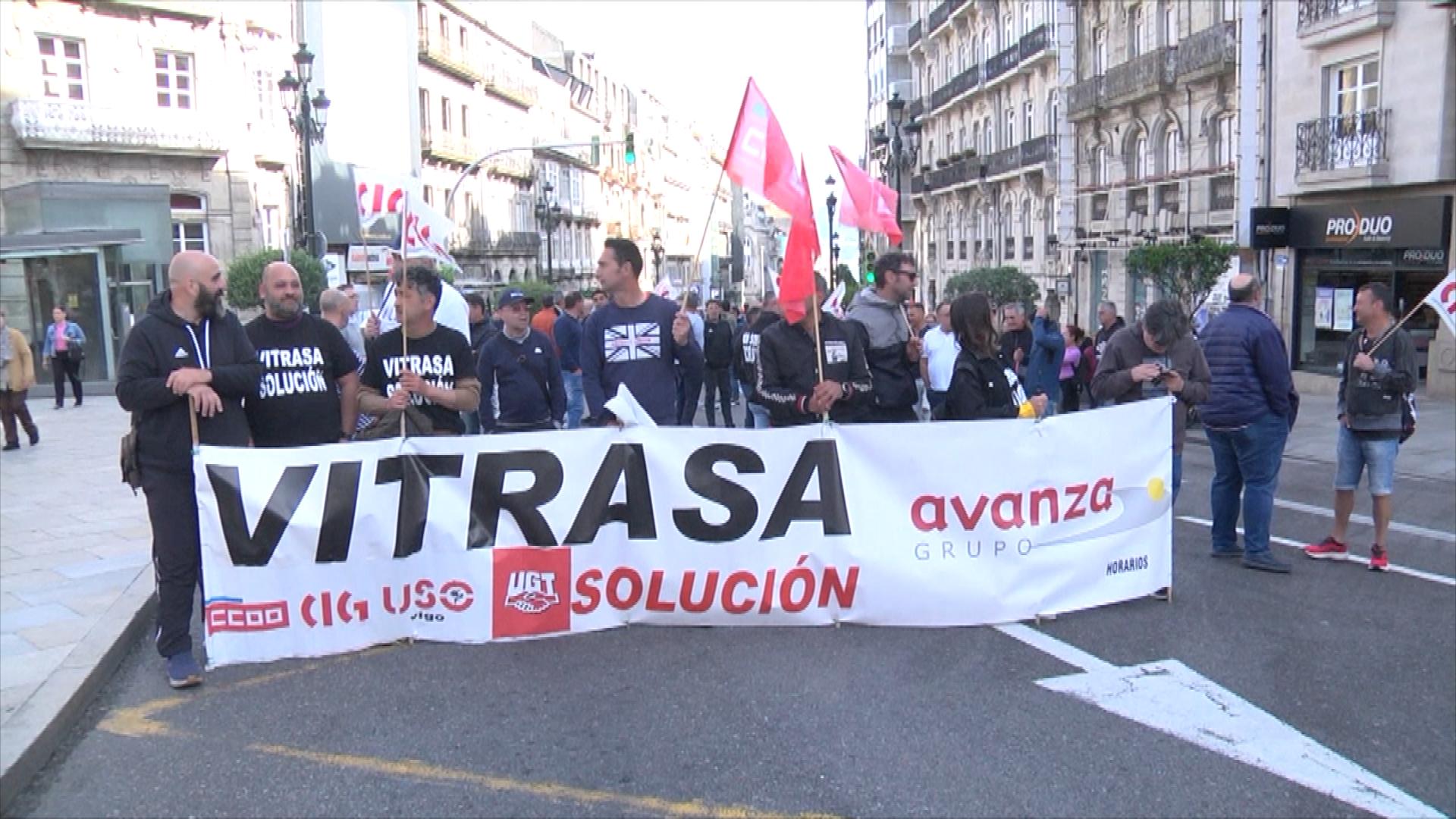 Protesta de los trabajadores de Vitrasa en Vigo, imagen de archivo