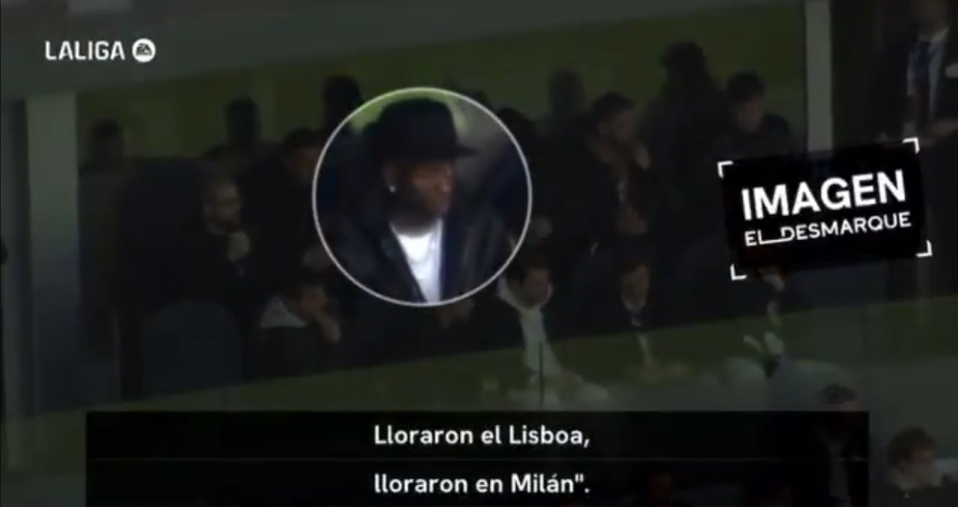 Vinícius Júnior, en la grada del Santiago Bernabéu, durante el Real Madrid - Las Palmas de Liga