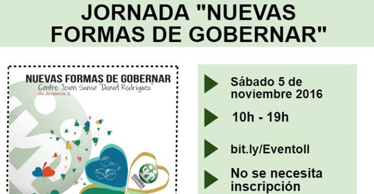 Cartel Jornada &#039;Nuevas formas de gobernar&#039;