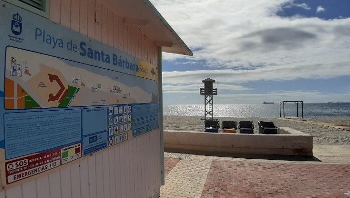 Uno de los módulos de la playa de Santa Bárbara