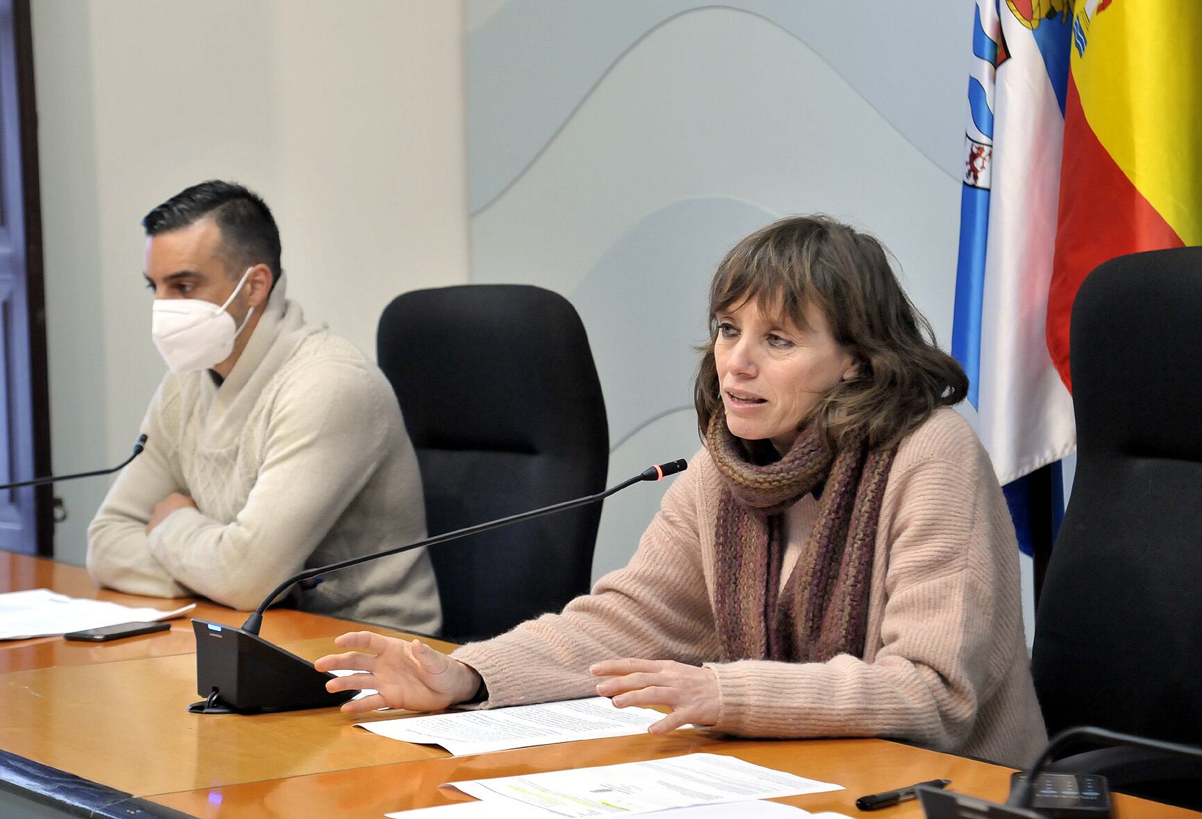 Laura Álvarez y José Antonio Díaz en rueda de prensa