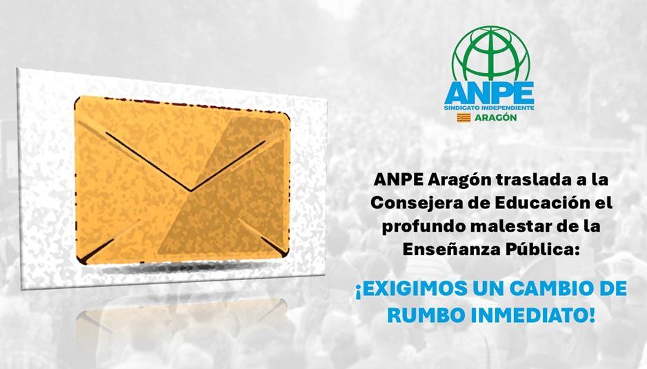 Protesta del sindicato educativo ANPE por la deriva de la enseñanza pública en Aragón