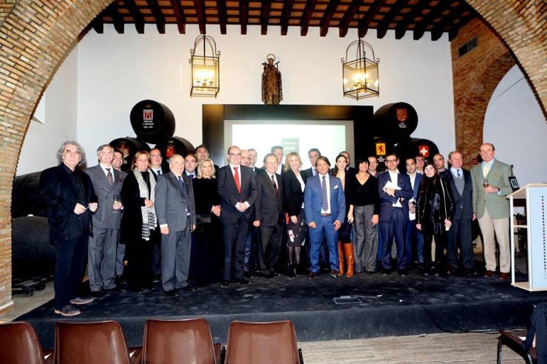 Familiares, amigos y discípulos del desaparecido chef Santi Santamaría durante la presentación de &quot;Proyecto Santi&quot;