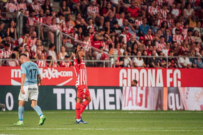 Ramon Terrats, en el partit davant el Celta de Vigo