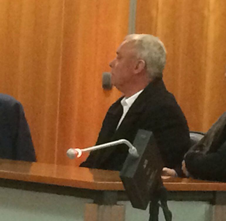 El acusado durante el juicio