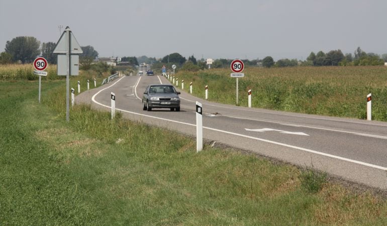 Tram de la N-240 al seu pas per les terres de Lleida.