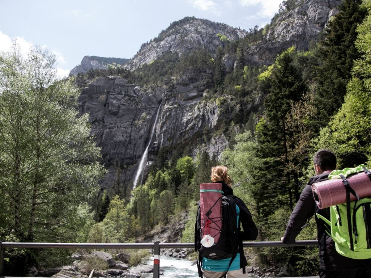 El Camino de Santiago en los Valles de Sobrarbe, Aure y Louron en un mapa