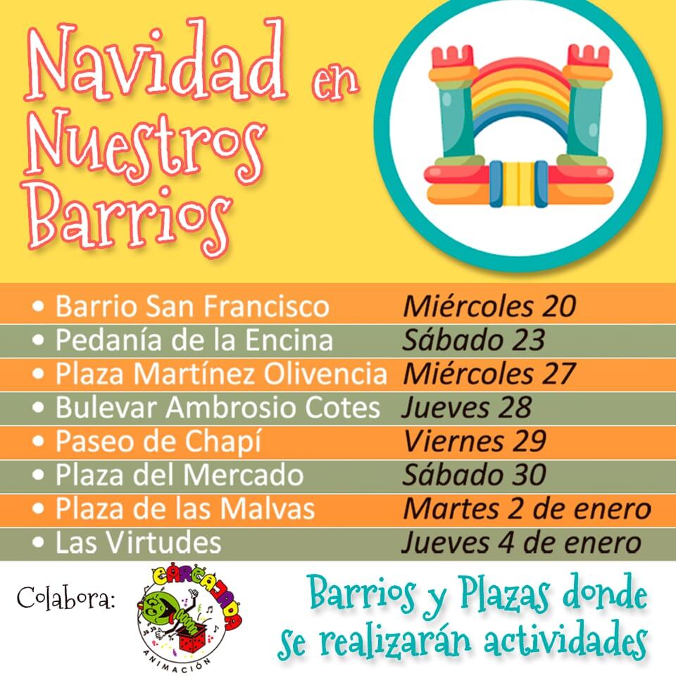 Cartel de las actividades