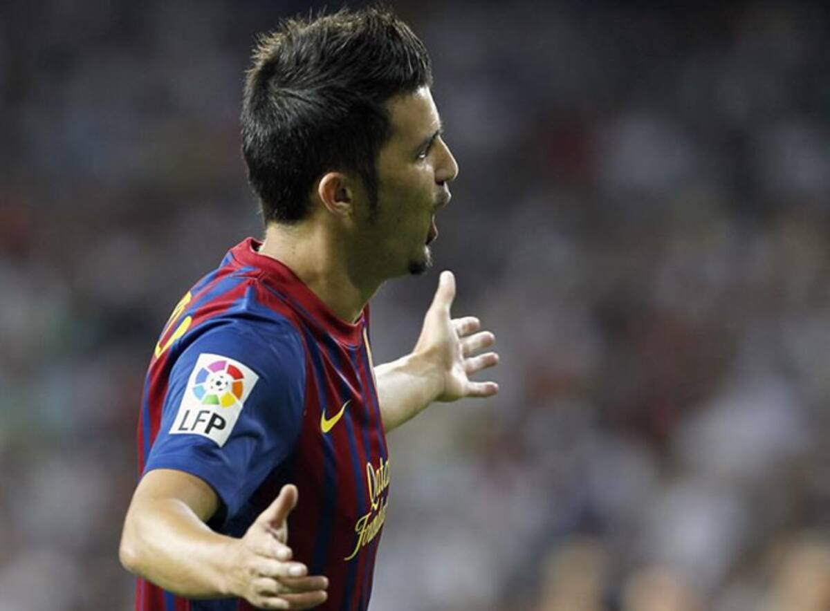 Villa celebra su gol
