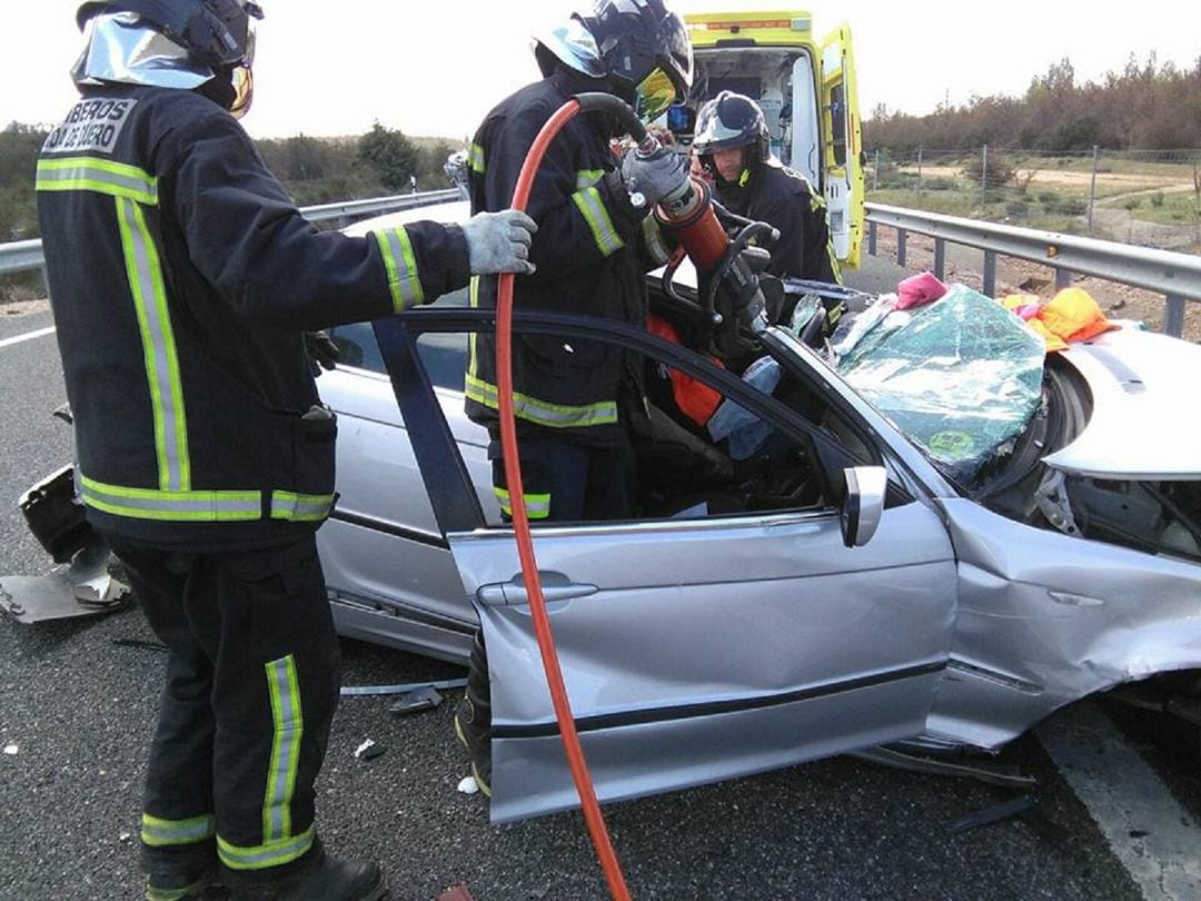 Imagen de archivo de una intervención del cuerpo de Bomberos de Aranda